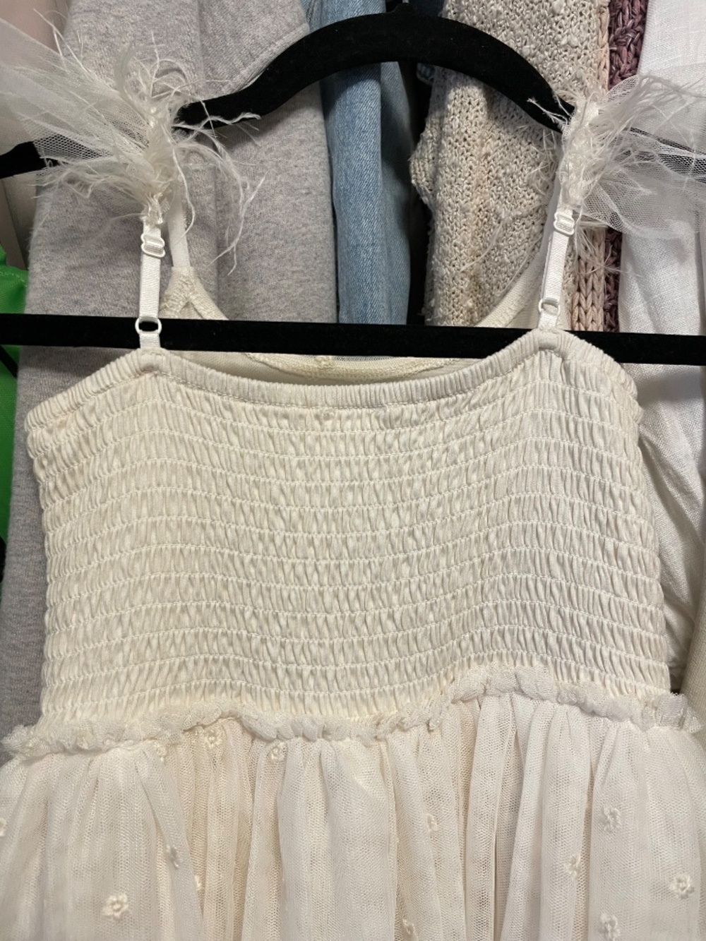 Noralee flower girl tulle ivory dress size 6 - Picture 5 of 7